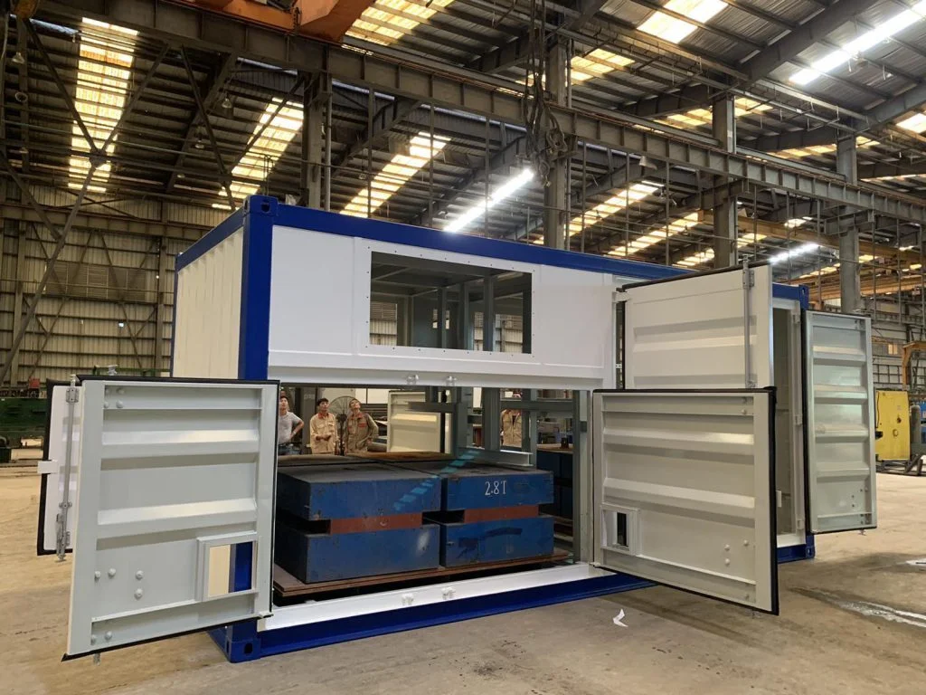 CONTAINER ĐẶC BIỆT ĐƯỢC “RA MẮT” VỚI QUY TRÌNH SẢN XUẤT KHẮT KHE CỦA CÔNG TY CP XÂY LẮP HẢI LONG.