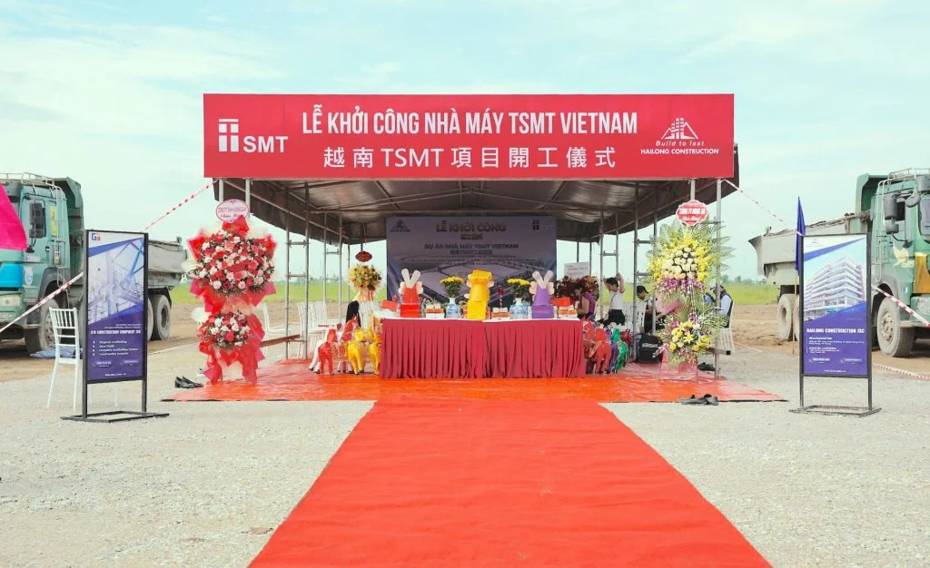 XÂY LẮP HẢI LONG CHÍNH THỨC KÝ HỢP ĐỒNG VÀ TỔ CHỨC LỄ KHỞI CÔNG DỰ ÁN NHÀ MÁY TSMT VIETNAM