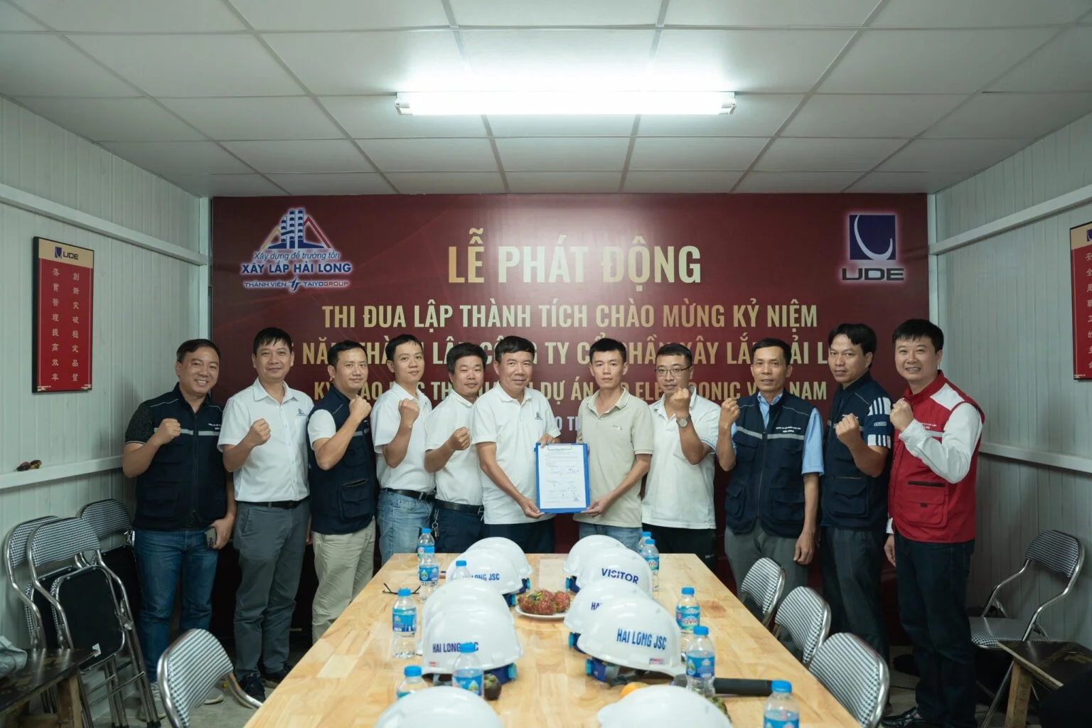 Launching an Emulation Movement to Accelerate the Progress of the U.D.Electronic Vietnam Factory Project, in Response to the 25th Anniversary Celebration of Hai Long Construction
