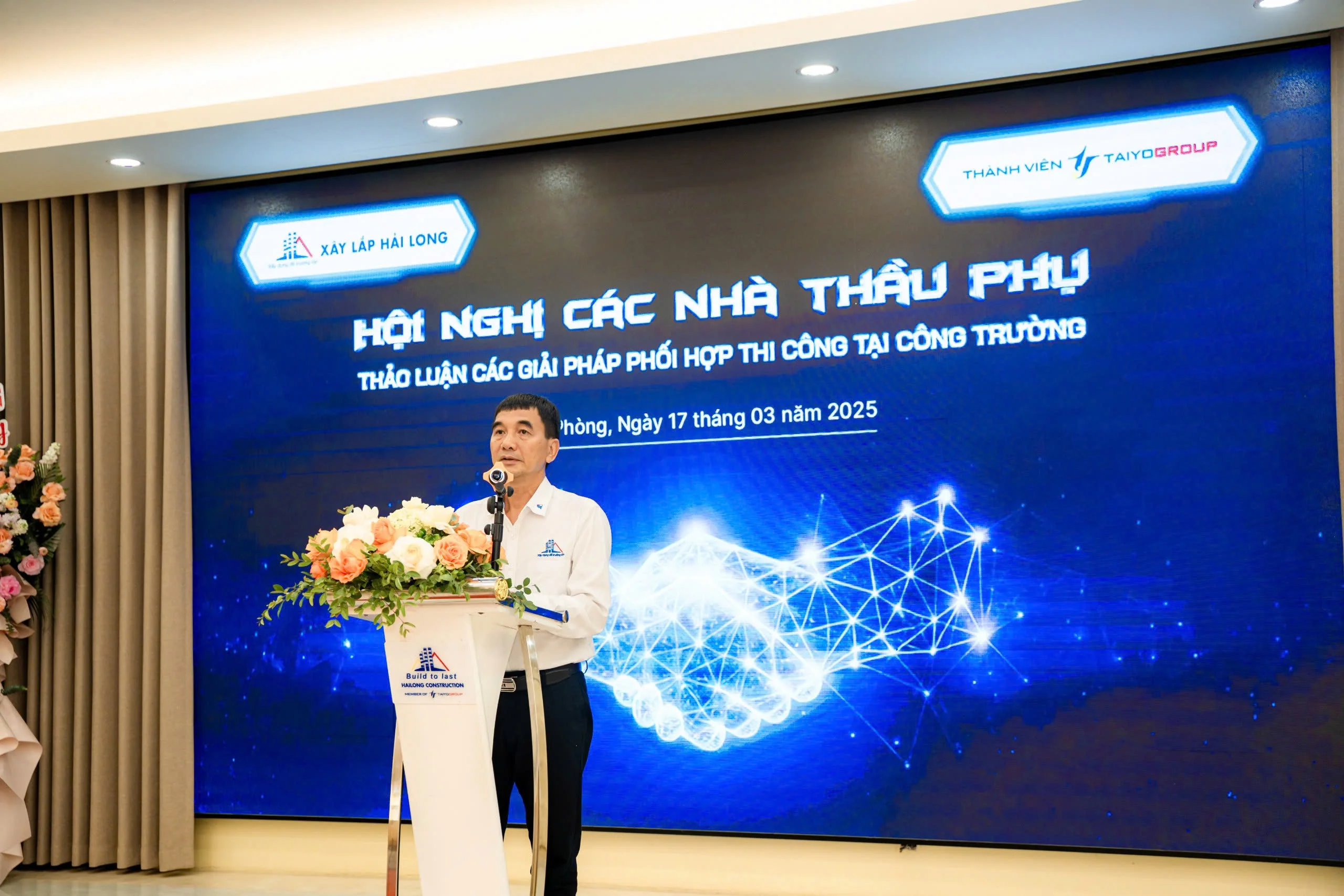 XÂY LẮP HẢI LONG TỔ CHỨC HỘI NGHỊ THẢO LUẬN GIẢI PHÁP PHỐI HỢP VỚI CÁC NHÀ THẦU PHỤ VÀ ĐƠN VỊ CUNG ỨNG VẬT TƯ