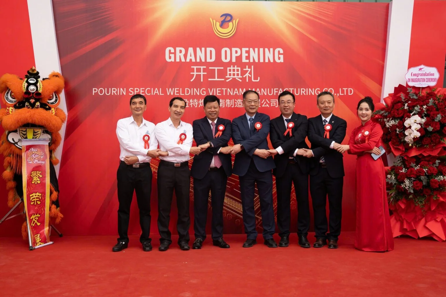 INAUGURATION CEREMONY OF POURIN SPECIAL WELDING VIETNAM FACTORY PROJECT WITH INVESTMENT CAPITAL UP TO 59 MILLION USD
