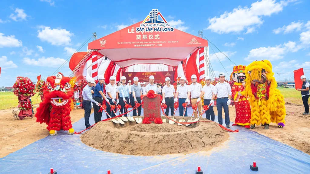 LỄ ĐỘNG THỔ DỰ ÁN NHÀ MÁY SẢN XUẤT HÀN ĐẶC BIỆT POURIN VIỆT NAM – GIAI ĐOẠN 3 LỄ ĐỘNG THỔ DỰ ÁN NHÀ MÁY SẢN XUẤT HÀN ĐẶC BIỆT POURIN VIỆT NAM – GIAI ĐOẠN 3