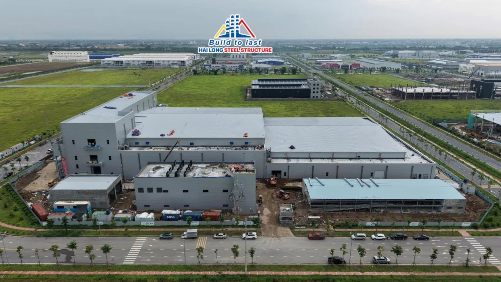 KẾT CẤU THÉP HẢI LONG THÀNH CÔNG HOÀN THIỆN HƠN 2.000 TẤN KẾT CẤU THÉP CHO NHÀ MÁY ĐIỆN TỬ VINATECH ES