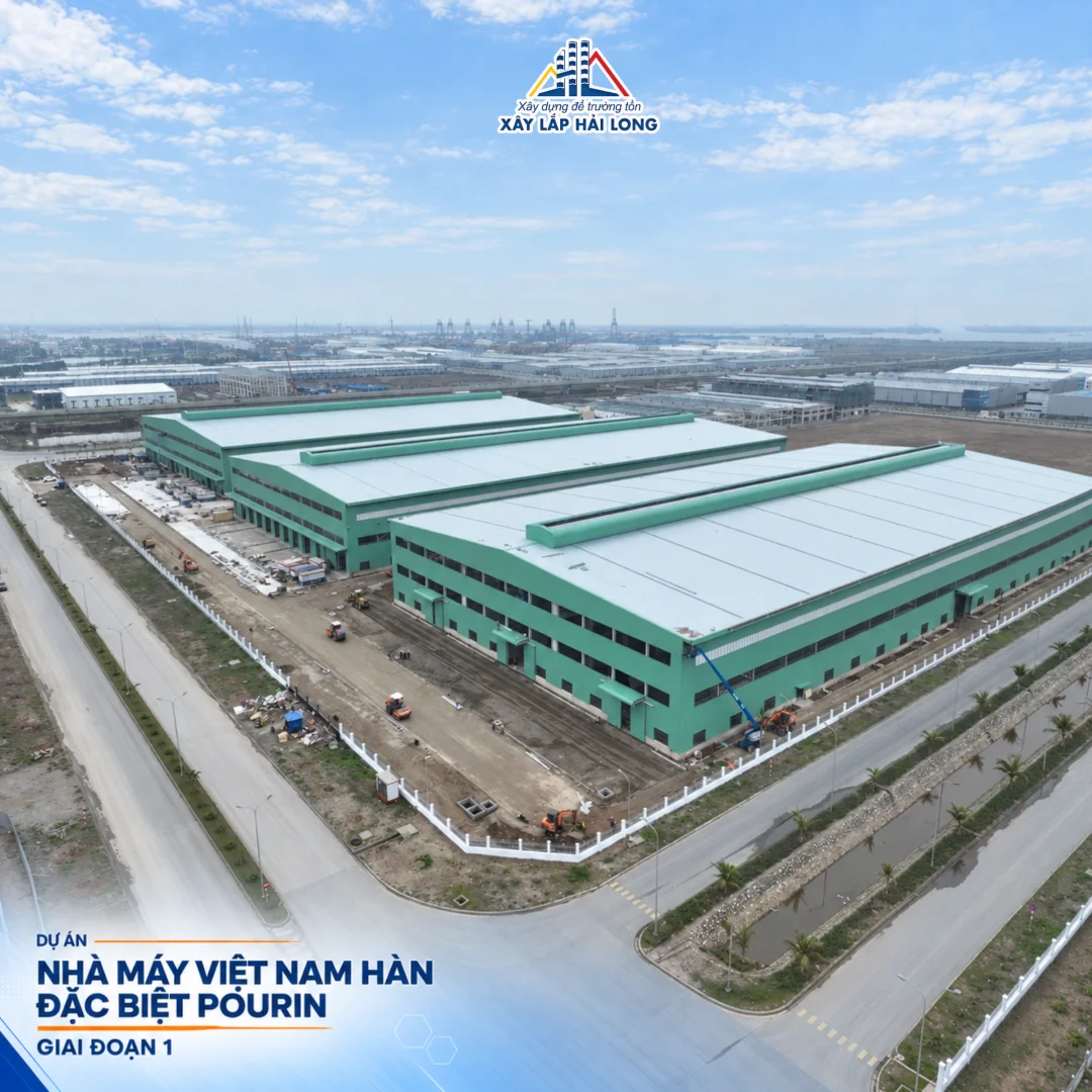 3.300 TẤN KẾT CẤU THÉP HOÀN THÀNH – DẤU ẤN HẢI LONG TẠI NHÀ MÁY POURIN VIỆT NAM GIAI ĐOẠN II