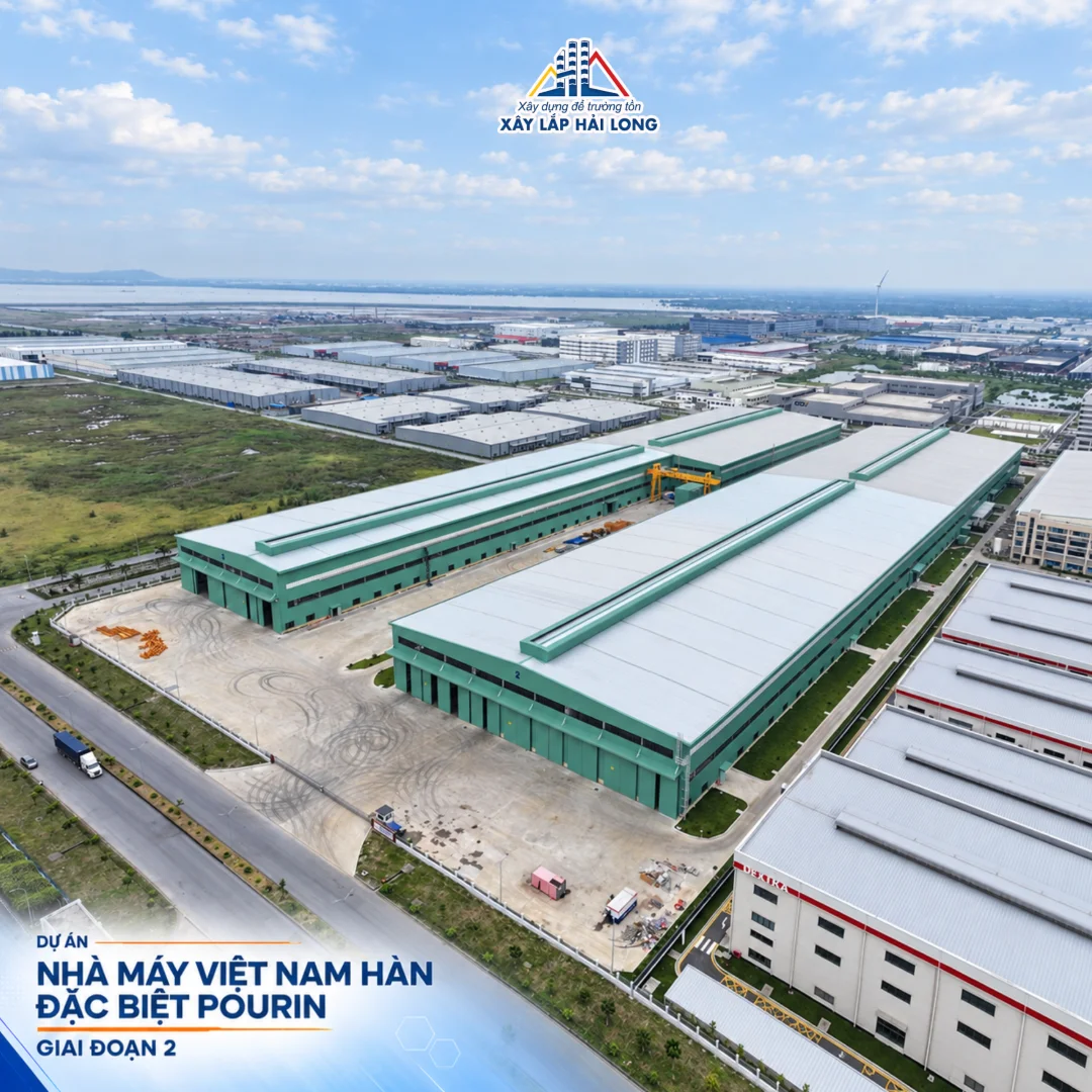 3.300 TẤN KẾT CẤU THÉP HOÀN THÀNH – DẤU ẤN HẢI LONG TẠI NHÀ MÁY POURIN VIỆT NAM GIAI ĐOẠN II