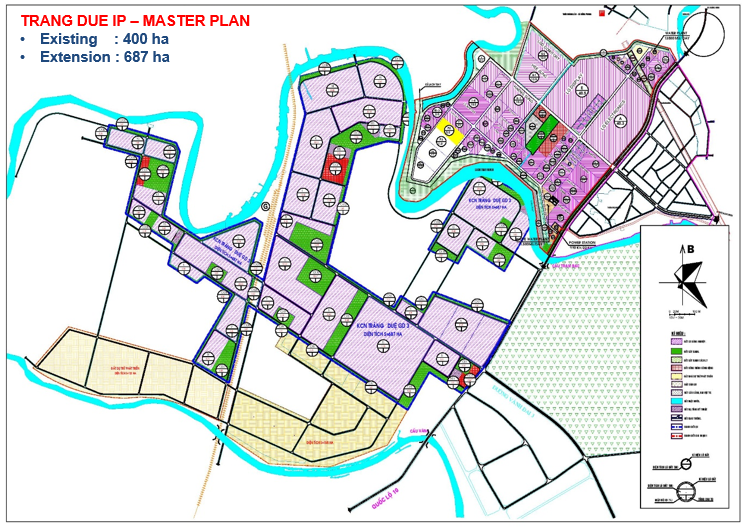 Planning map of Trang Luu 3 industrial park project